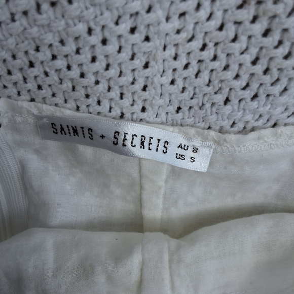 Saints Secrets white lace Faux wrap skirt S - Picture 6 of 12